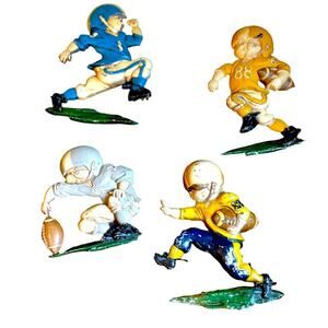 Vintage Football Figurine Metal Wall Plaque Kids Decor HOMCO Bedroom Metal Retro